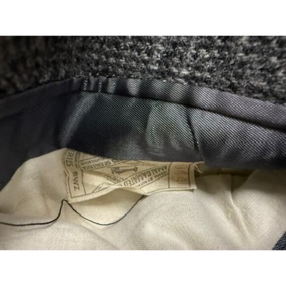 VTG Fashion Made Clothes John Marshall  Wool Herringbone Tweed Overcoat Mens  L - Picture 9 of 9